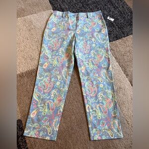 Talbots Multicolor Floral Perfect Crop Pants - Size 6